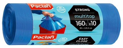 Paclan Multitop worki niebieskie z uszami 160l 10 sztuk