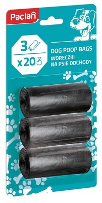 Paclan woreczki na psie odchody 3 x 20 sztuk