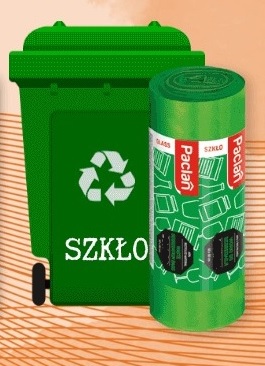 Paclan zielone worki do segregacji odpadów szkło 35l 20 szt.