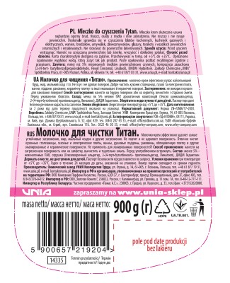 Tytan Flower uniwersalne mleczko czyszczące o kwiatowym zapachu 900g