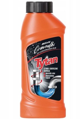 Tytan środek do udrożniania rur w granulkach 800g