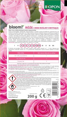 Biopon bloom! rozpuszczalny nawóz koncentrat do róż i innych roślin kwitnących 200g