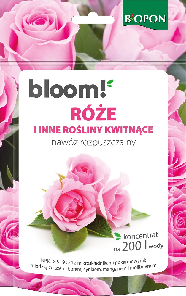 Bopon bloom! Róże i inne rośliny kwitnące – nawóz rozpuszczalny BiOPON 200g