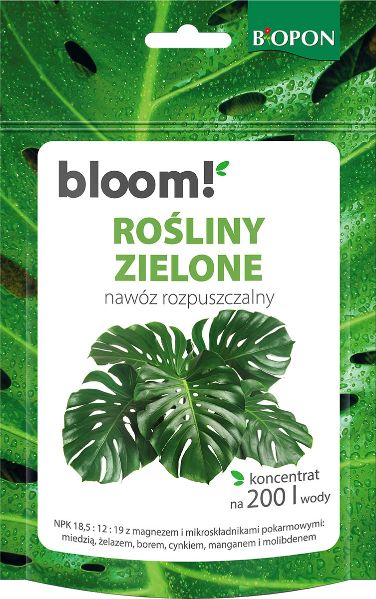 Biopon bloom! rozpuszczalny nawóz koncentrat do roślin zielonych 200g