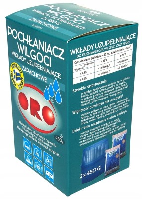 Oro Fresh pochłaniacz wilgoci wkłady uzupełniające 2 x 450g