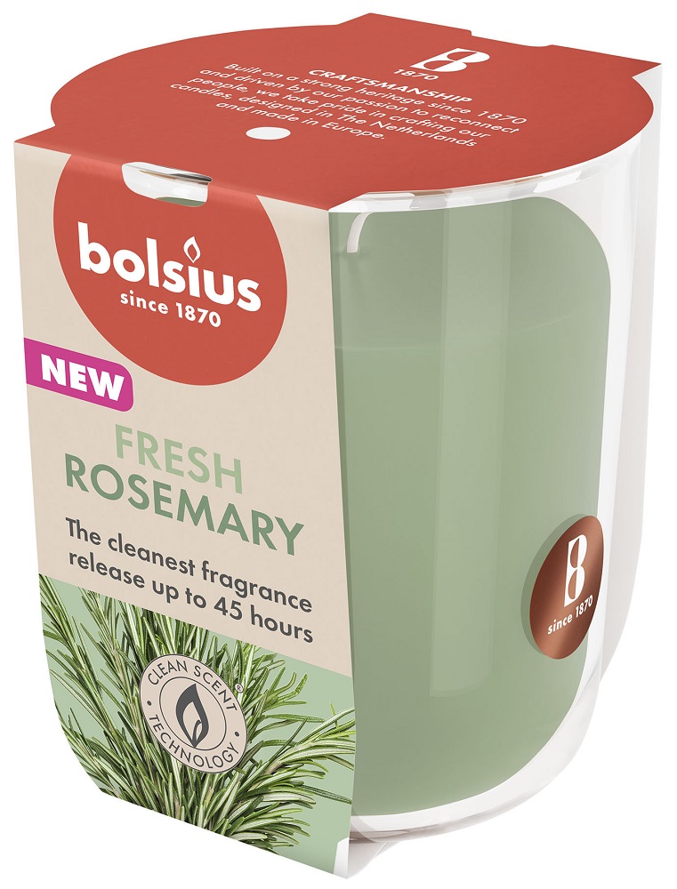 Bolsius True Scents Rozmaryn świeca zapachowa 97/85 w szkle