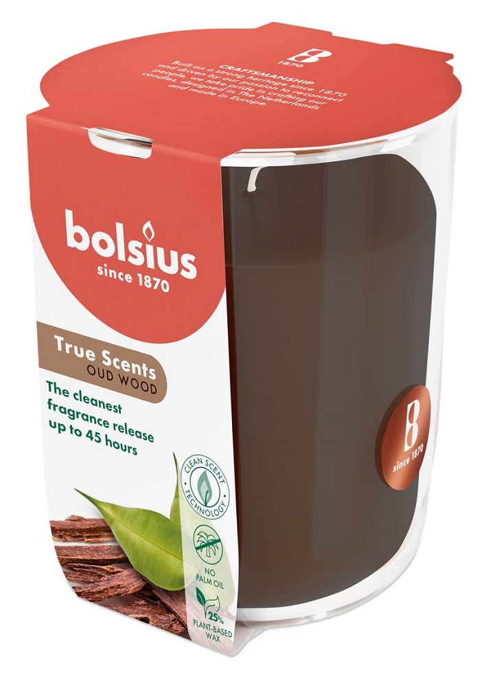 Bolsius True Scents Drzewo Agarowe świeca zapachowa 97/85 w szkle
