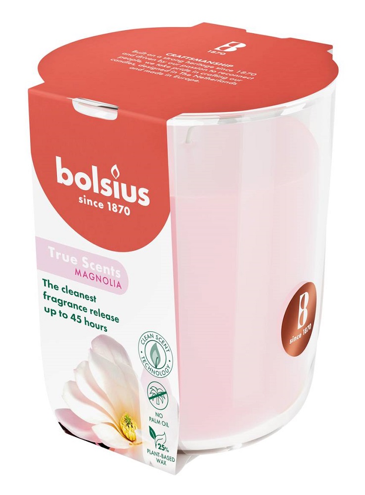Bolsius True Scents Magnolia świeca zapachowa 97/85 w szkle