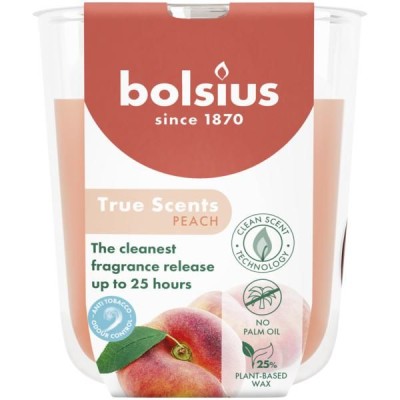 Bolsius True Scents Brzoskwinia świeca zapachowa 80/73 w szkle