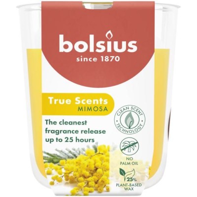 Bolsius True Scents Mimoza świeca zapachowa 80/73 w szkle