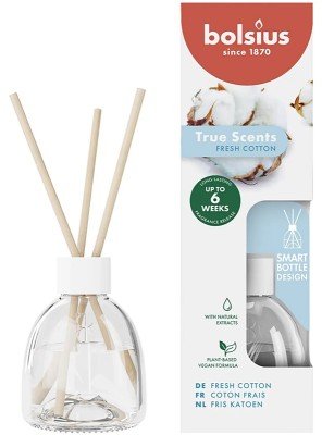 Bolsius True Scents ŚWIEŻA BAWEŁNA dyfuzor zapachowy z patyczkami - 60ml