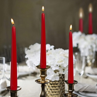 Bolsius Czerwona świeca stołowa szpica 240/23 - 100 sztuk