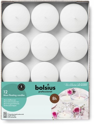 Bolsius Biała świeca pływająca 12 sztuk