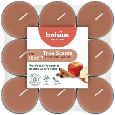 Bolsius True Scents Jabłko i Cynamon podgrzewacze zapachowe 4 godzinne - 18 sztuk