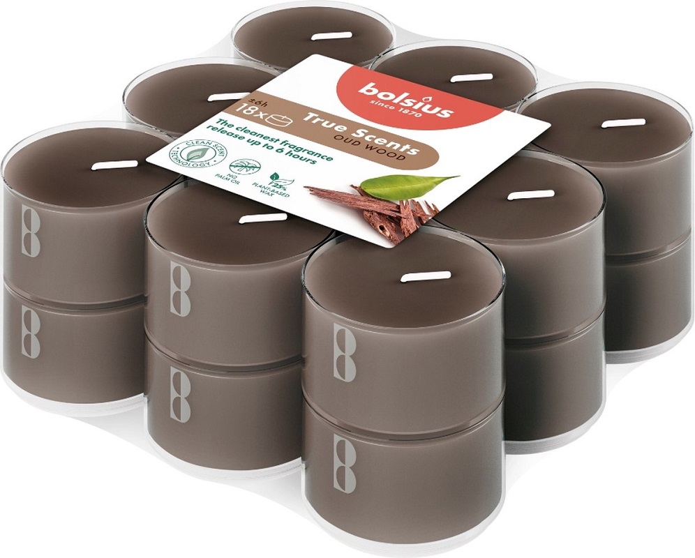 Bolsius True Scents Drzewo Agarowe podgrzewacze zapachowe 6 godzinne - 18 sztuk