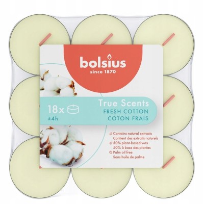 Bolsus True Scents Świeża Bawełna podgrzewacze zapachowe 4 godzinne - 18 sztuk