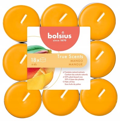 Bolsius True Scents Mango podgrzewacze zapachowe 4 godzinne - 18 sztuk