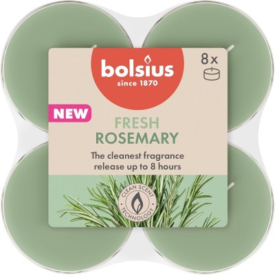 Bolsius True Scents Rozmaryn podgrzewacze zapachowe Maxi 8 godzinne - 8 sztuk