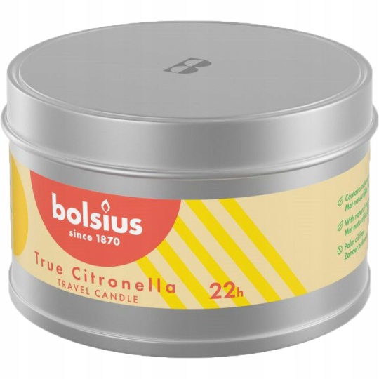 Bolsius True Citronella świeca zapachowa 49/80 w puszce