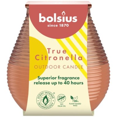 Bolsius Patiolight Citronella Koralowa świeca zapachowa 94/91 w szkle