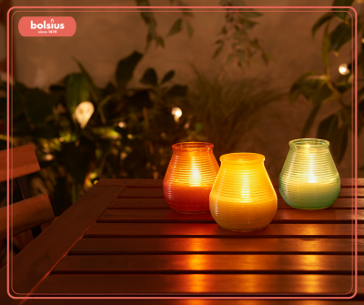 Bolsius Patiolight Citronella Koralowa świeca zapachowa 94/91 w szkle