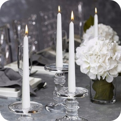 Bolsius Biała świeca stołowa szpica 245/24mm - 4 sztuki