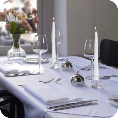 Bolsius Biała świeca stołowa szpica 245/24mm - 4 sztuki