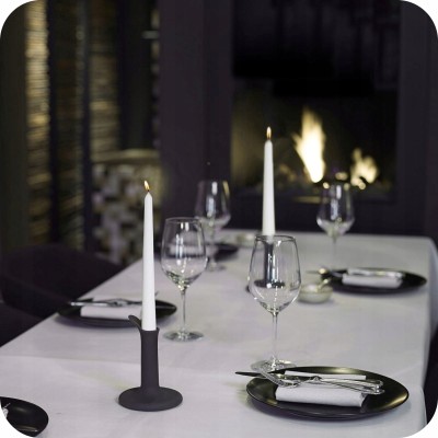 Bolsius Biała świeca stołowa szpica 245/24mm - 10 sztuk