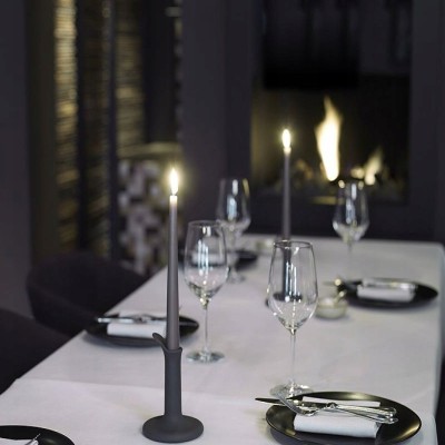 Bolsius Złota świeca stołowa szpica 245/24mm - 12 sztuk