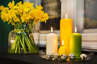 Bolsius Jasno Zielona świeca pieńkowa 80/48