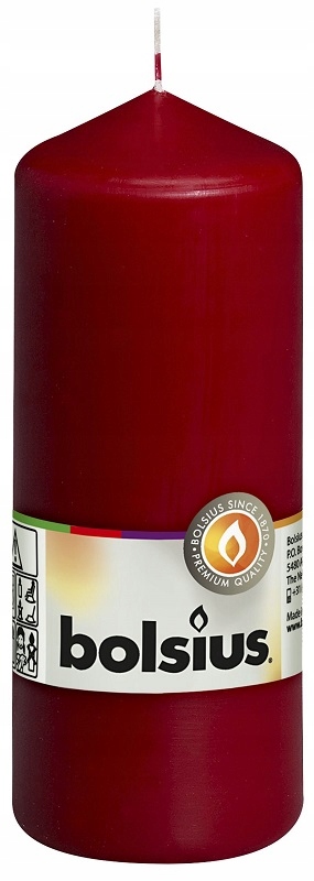 Bolsius Bordowa świeca pieńkowa 150/58