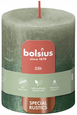 Bolsius Rustic Sunset Zielona oliwka + Metaliczna zieleń świeca dekoracyjna 80/68