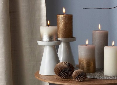 Bolsius Rustic Sunset Owsiany beż + Miedziany świeca dekoracyjna 80/68