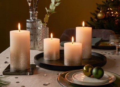 Bolsius Rustic Sunset Pudrowy róż + Czerwień świeca dekoracyjna 130/68