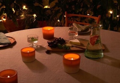 Bolsius Summer Nights Terakota świeca outdoorowa w szkle z drewnianym knotem 80/90