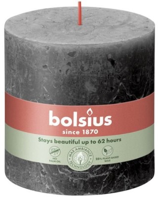 Bolsius Rustic Shine Burzowy Szary świeca dekoracyjna 100/100