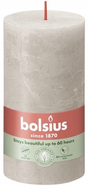 Bolsius Rustic Shine Szary Piasek świeca dekoracyjna 130/68