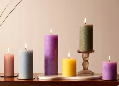 Bolsius Rustic Shine Mglisty Róż świeca dekoracyjna 100/50