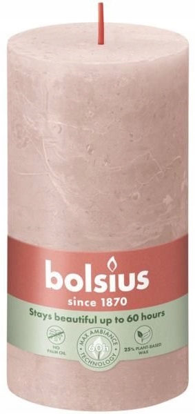 Bolsius Rustic Shine Mglisty Róż świeca dekoracyjna 130/68