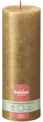 Bolsius Rustic Shimmer Złota świeca dekoracyjna 190/68 mm