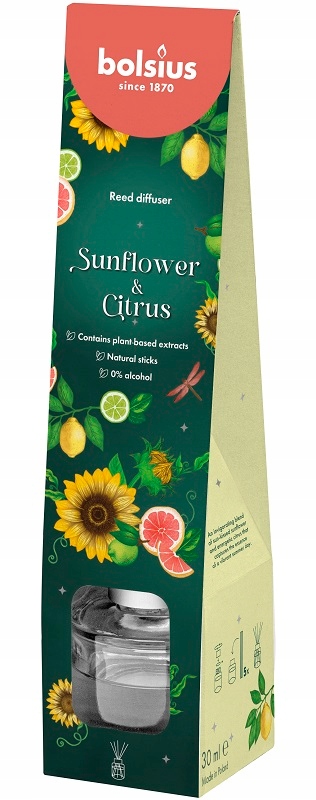 Bolsius Floral Fusion Słonecznik i Cytrusy dyfuzor zapachowy 30ml