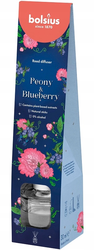 Bolsius Floral Fusion Piwonia i Borówki dyfuzor zapachowy 30ml