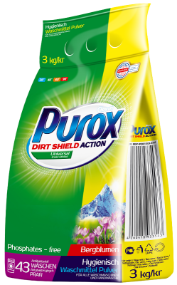 Purox Universal proszek do prania tkanin białych i kolorowych 3kg