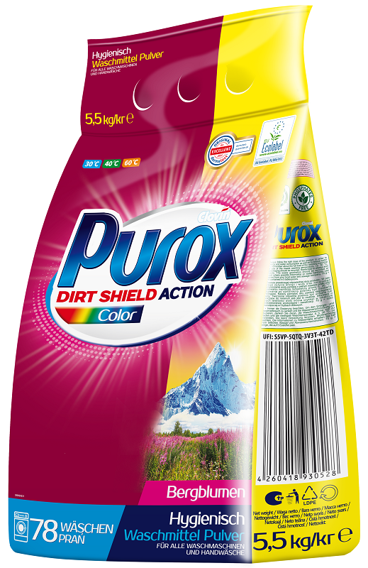 Purox Color proszek do prania kolorowych tkanin 5,5kg
