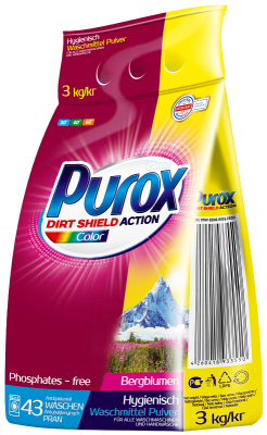 Purox Color proszek do prania kolorowych tkanin 3kg