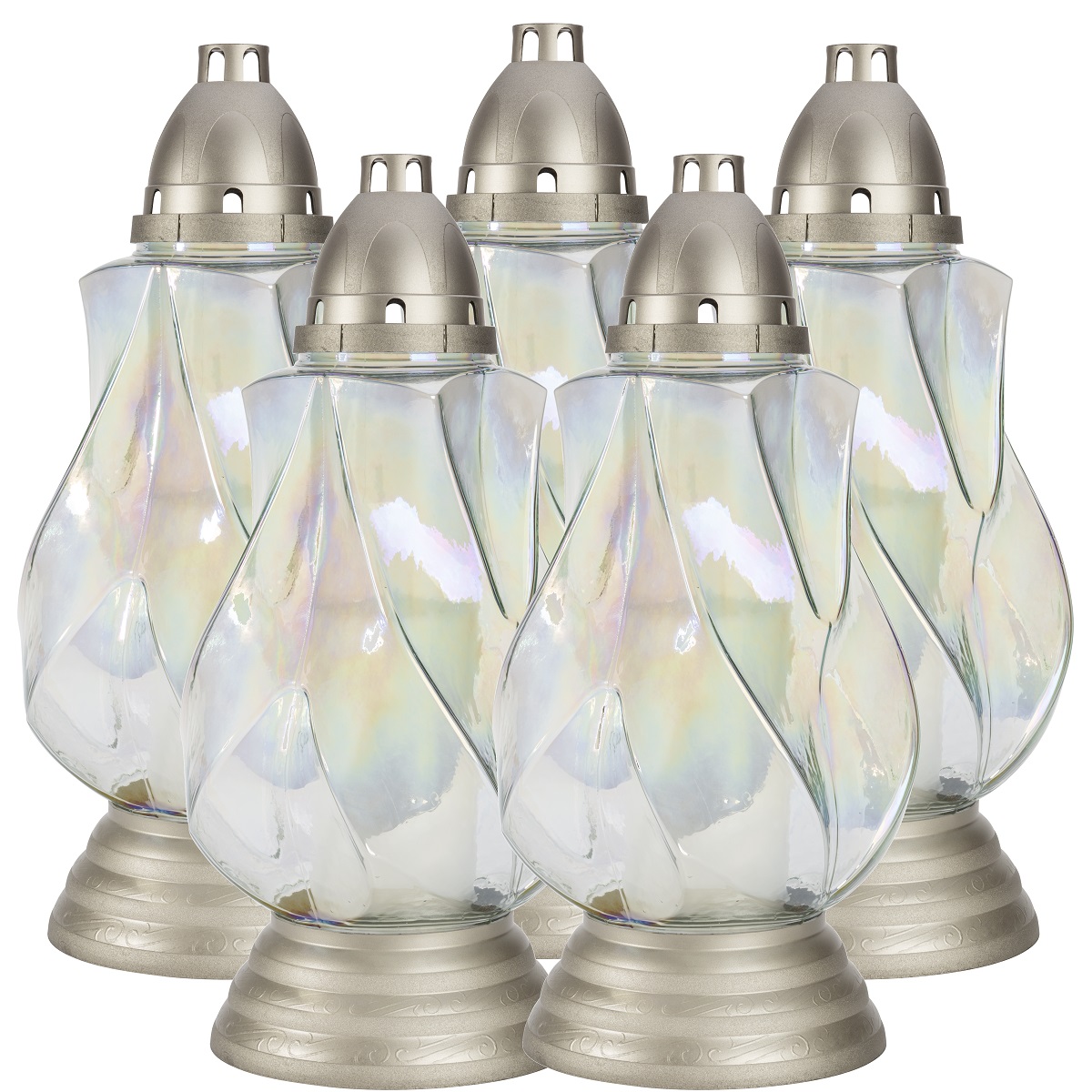 Bispol 5026 bezbarwny znicz szklany 5 sztuk