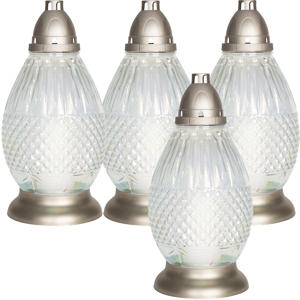 Bispol 5039 bezbarwny znicz szklany 4 sztuki