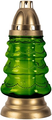 Bispol 3031ch-1 Choinka Zielona średnia znicz szklany 5 sztuk