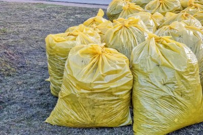 Sipeko worki na śmieci folia LDPE żółte 28mic / 90x110cm / 160 litrów / 10 sztuk