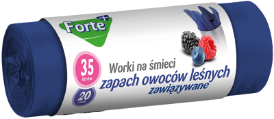 Forte+ Owoce leśne zapachowe worki na śmieci zawiązywane 35l / 20 sztuk